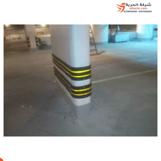 Rubber profile to protect column corners: the ideal solution for protecting infrastructure